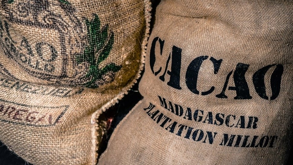 Sack voll Kakaobohnen aus Madagaskar Sack voll Kakaobohnen aus Madagaskar